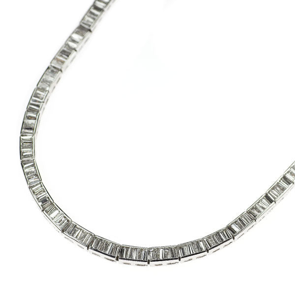 K18WG ダイヤモンド テニス ネックレス 14.37ct 《セルビー銀座店》【中古】