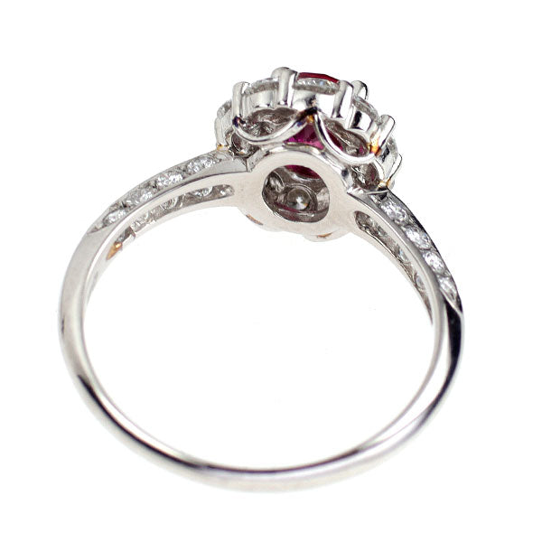 クイーン Pt950 ルビー ダイヤモンド リング 1.12ct