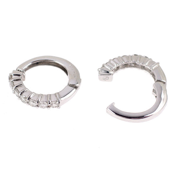 K18WG ダイヤモンド イヤリング 0.50ct フープ