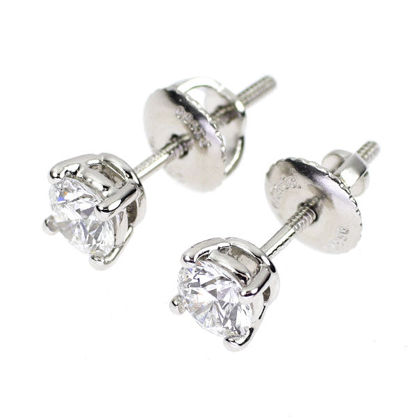 ティファニー Pt950 ダイヤモンド ピアス 0.646ct E VS1/VS2 3EX H&C ソリティア 《セルビー銀座店》【中古】