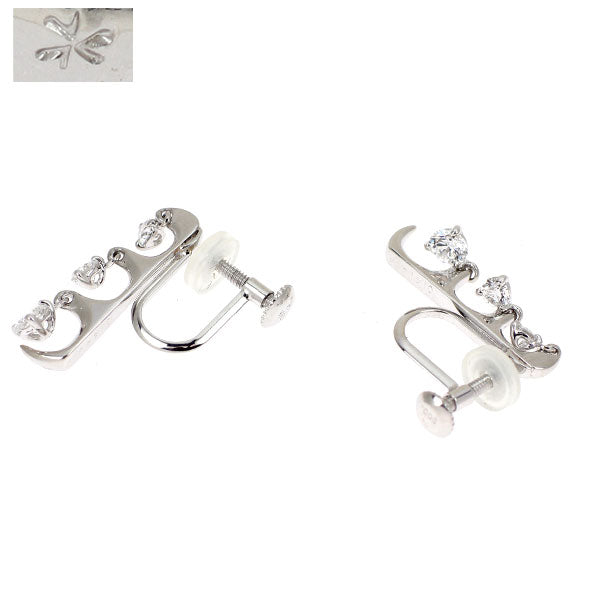 トリロジー Pt900 ダイヤモンド イヤリング 0.285ct F/E SI1/SI2 VG/G D0.24ct