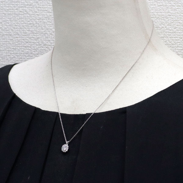 ロイヤルアッシャー Pt900/ Pt850 ダイヤモンド ペンダントネックレス 0.23ct D0.20ct