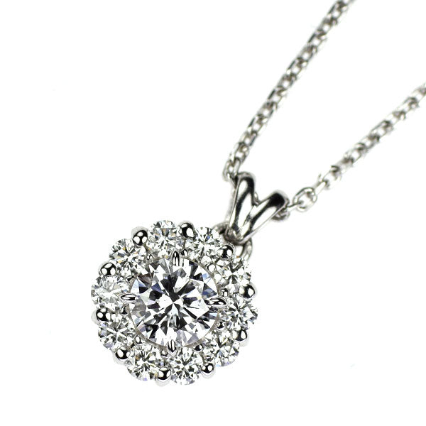 ロイヤルアッシャー Pt900/ Pt850 ダイヤモンド ペンダントネックレス 0.23ct D0.20ct