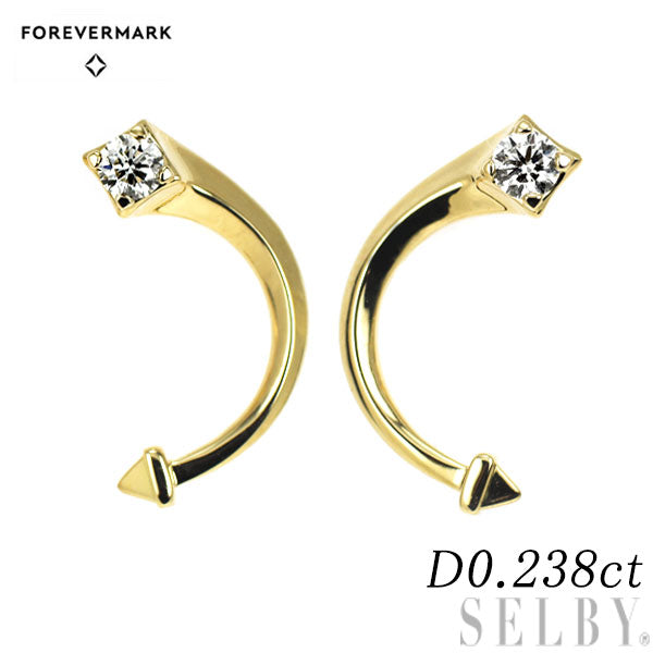 フォーエバーマーク K18YG ダイヤモンド ピアス 0.238ct アヴァンティ