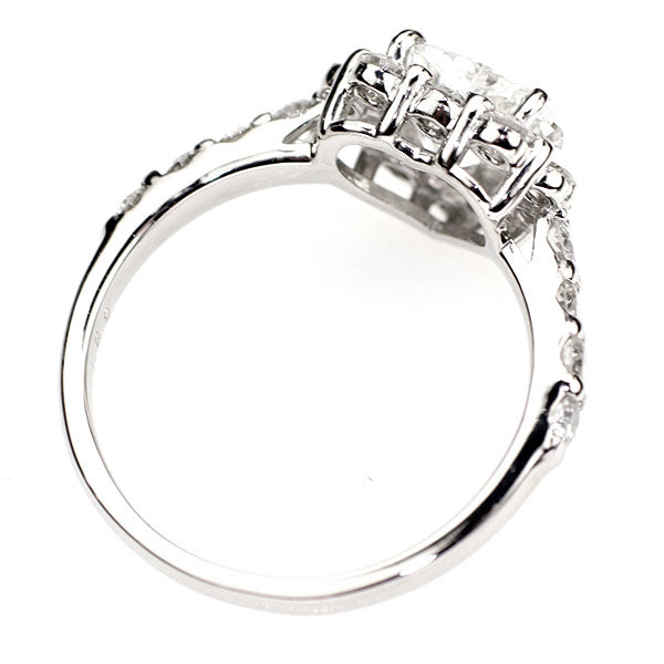 新品 Pt950 GIA鑑定書付 ハートシェイプ ダイヤモンド ダイヤモンド リング 1.29ct G VS2 D0.79ct【エスコレ】