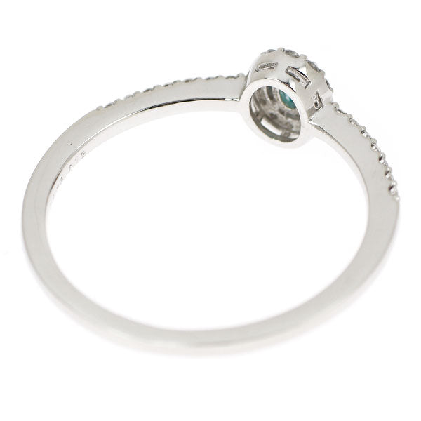 新品 希少 Pt950 ブラジル産パライバトルマリン ダイヤモンド リング 0.073ct D0.12ct【エスコレ】