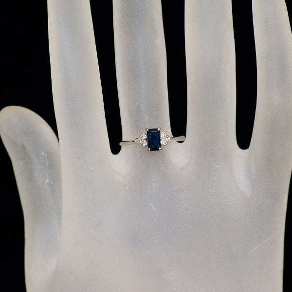 新品 Pt950 マダガスカル産 サファリン ダイヤモンド リング 0.508ct D0.04ct レアストーン【エスコレ】