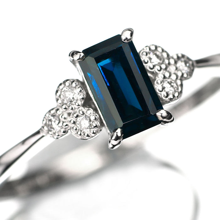 新品 Pt950 マダガスカル産 サファリン ダイヤモンド リング 0.508ct D0.04ct レアストーン【エスコレ】