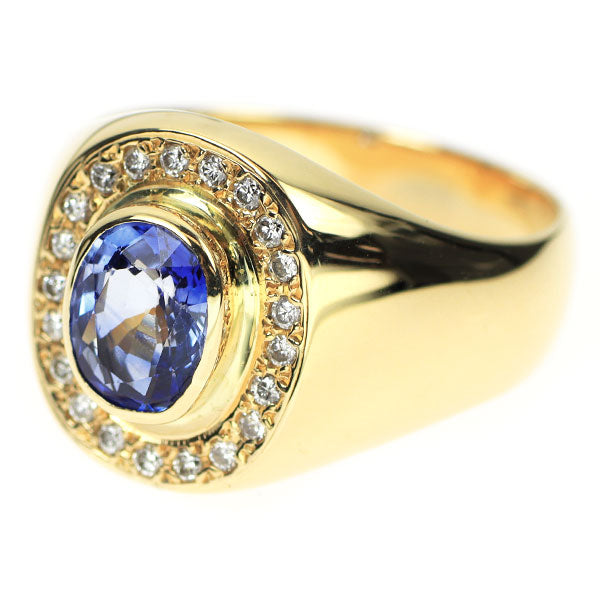 K18YG サファイア ダイヤモンド リング 1.79ct D0.21ct