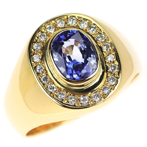 K18YG サファイア ダイヤモンド リング 1.79ct D0.21ct