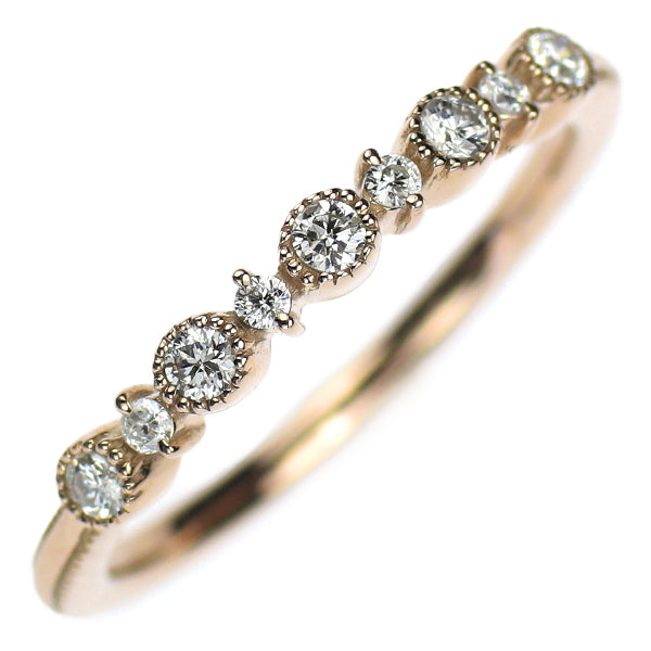 アガット K18PG ダイヤモンド リング 0.14ct