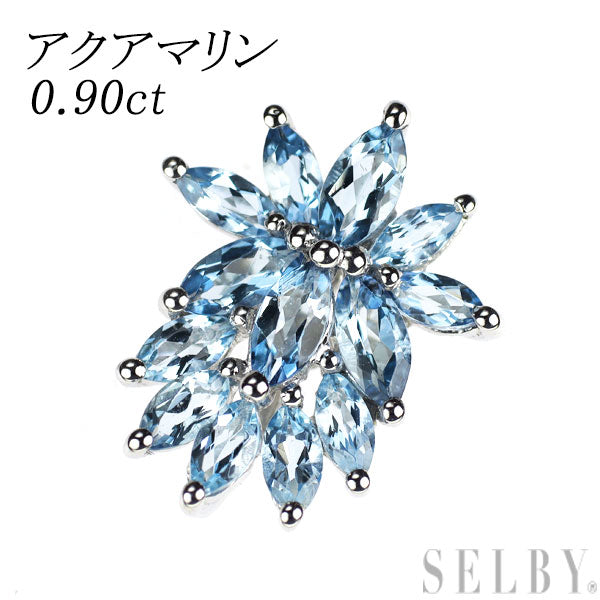 K18WG アクアマリン ペンダントトップ 0.90ct