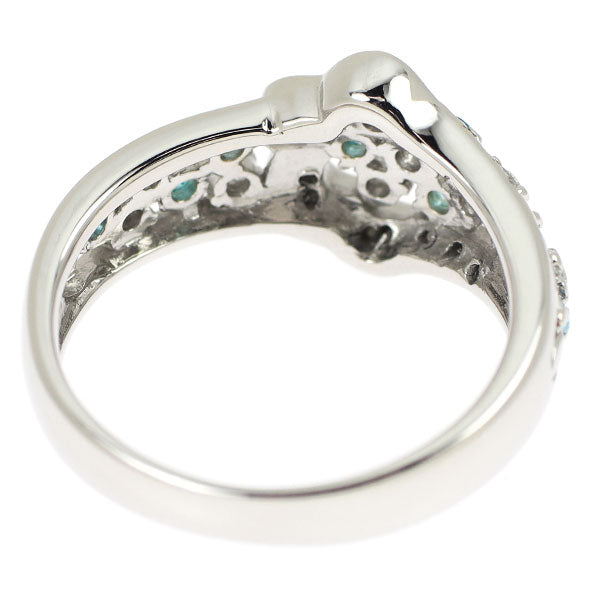 Pt900 パライバトルマリン ダイヤモンド リング 0.16ct D0.34ct  