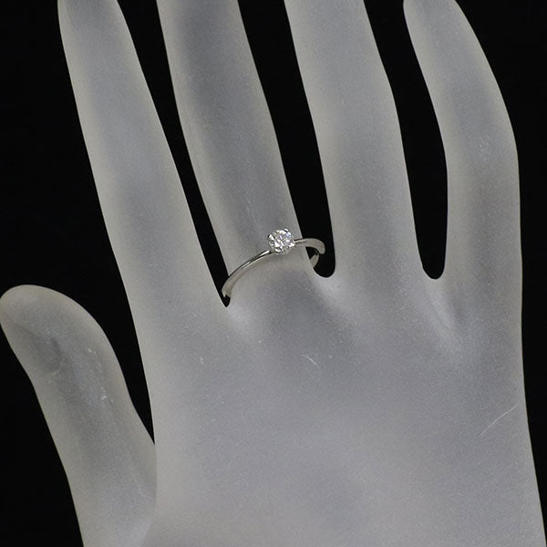 ティファニー Pt950 ダイヤモンド リング 0.23ct G VS1 3EX トゥルー