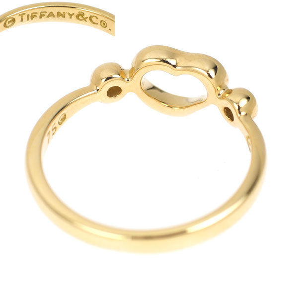 ティファニー K18YG ダイヤモンド リング オープンハート