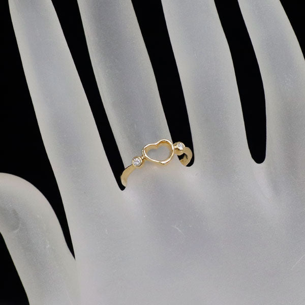 ティファニー K18YG ダイヤモンド リング オープンハート