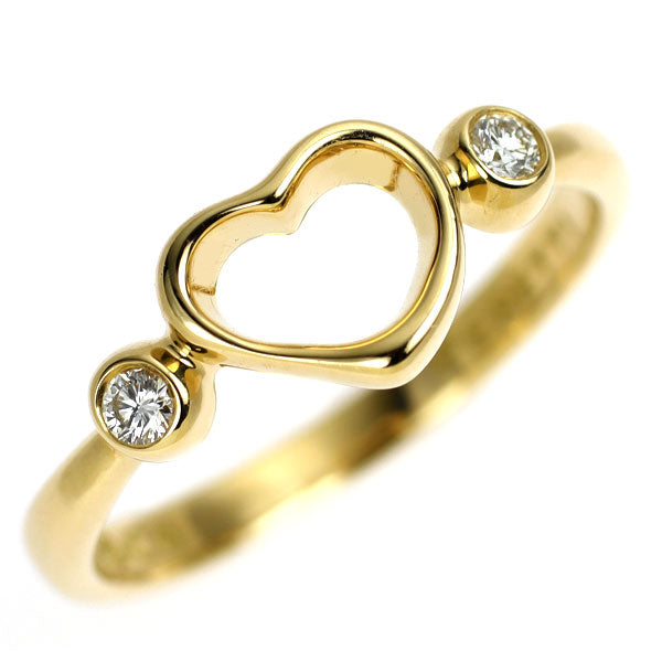 ティファニー K18YG ダイヤモンド リング オープンハート