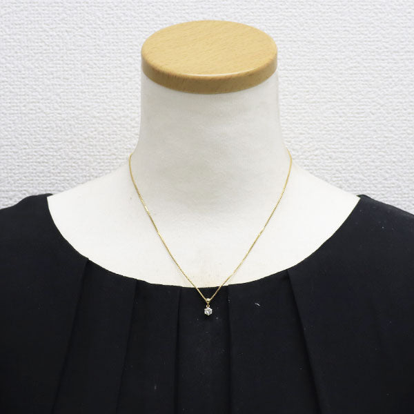 田崎真珠 K18YG ダイヤモンド ペンダントネックレス 0.32ct