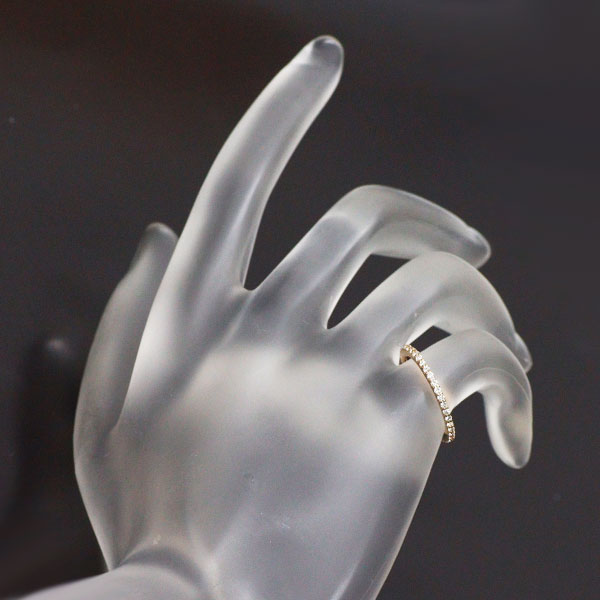 ポンテヴェキオ K18PG ダイヤモンド リング 0.29ct フルエタニティ ピンキー