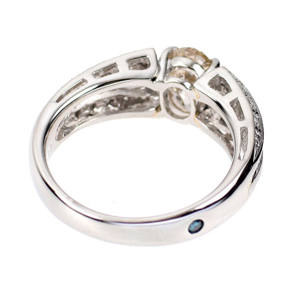 Pt900 オーバルカット ダイヤモンド トリートブルーダイヤ リング 1.098ct D0.26ct TBD0.02ct
