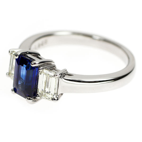 Pt900 サファイア ダイヤモンド リング 1.33ct D0.697ct