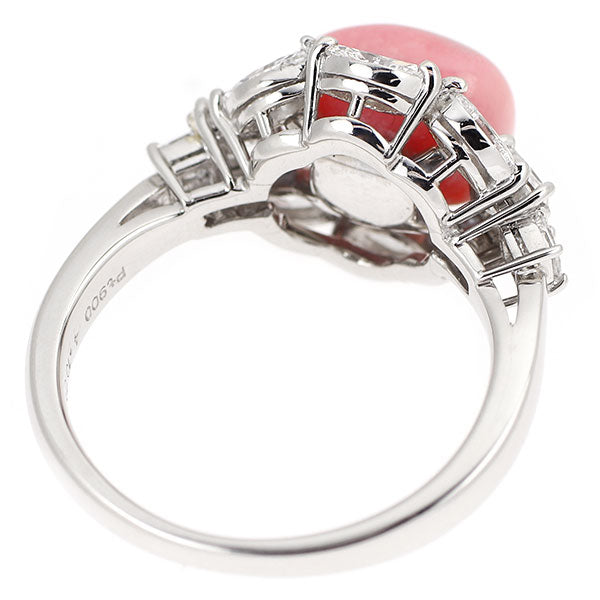 Pt900 コンクパール ダイヤモンド リング 4.10ct D1.19ct