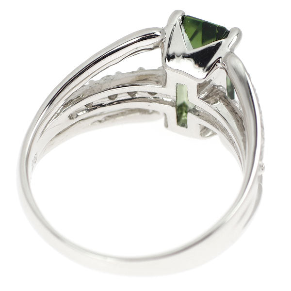 Pt900 トルマリン ダイヤモンド リング 1.50ct D0.28ct