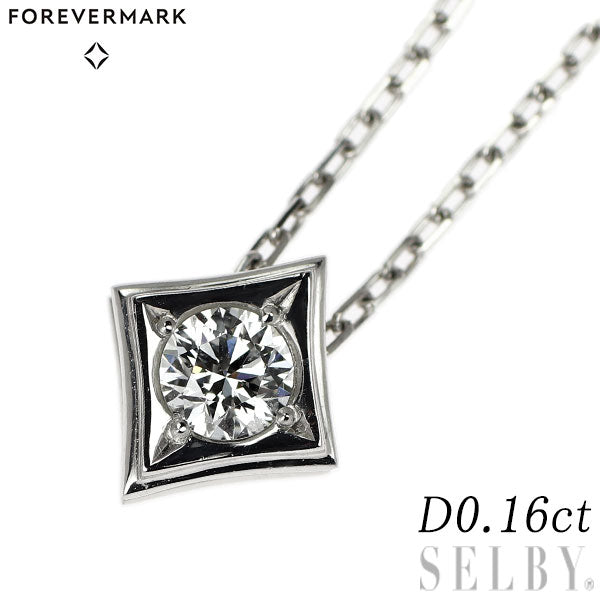 フォーエバーマーク Pt900/Pt850 ダイヤモンド ペンダントネックレス 0.16ct