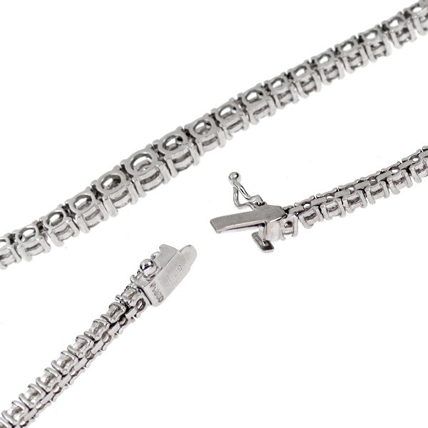 Pt850 ダイヤモンド テニス ネックレス 5.00ct