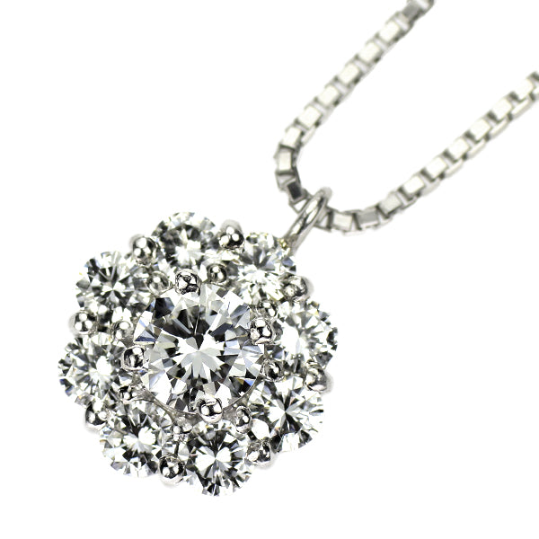 Pt900/ Pt850 ダイヤモンド ペンダントネックレス 0.30ct D0.48ct