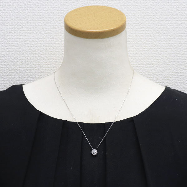 Wish upon a star K18WG ダイヤモンド ペンダントネックレス 0.152ct D0.12ct リバーシブル セパレート