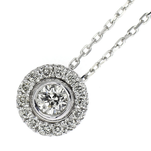 Wish upon a star K18WG ダイヤモンド ペンダントネックレス 0.152ct D0.12ct リバーシブル セパレート