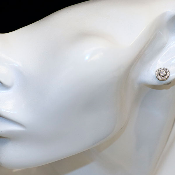 フォーエバーマーク Pt900 ダイヤモンド ピアス 0.22ct D0.30ct