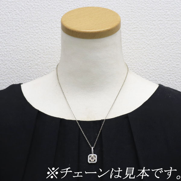 K18WG/PG ローズカット ダイヤモンド ペンダントトップ 0.30ct D0.59ct