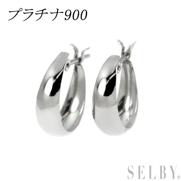Pt900 フープ ピアス — セルビーオンラインストア