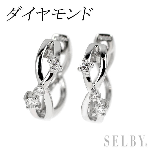 Pt900 ダイヤモンド ピアス フープ