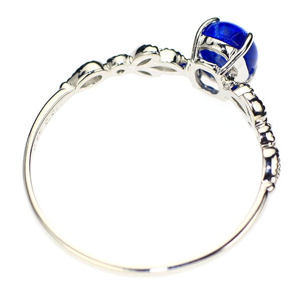 新品 Pt950 カボションカットアウイナイト ダイヤモンド リング 0.570ct D0.01ct 希少石 レアストーン【エスコレ】