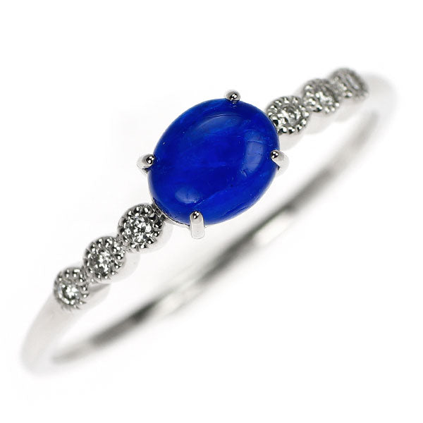 新品 希少 Pt950 カボションカット アウイナイト ダイヤモンド リング 0.41ct D0.03ct【エスコレ】