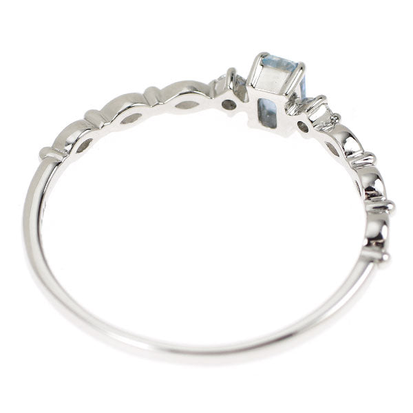 新品 希少 Pt950 ナミビア産エレメージェバイト ダイヤモンド リング 0.156ct D0.04ct【エスコレ】