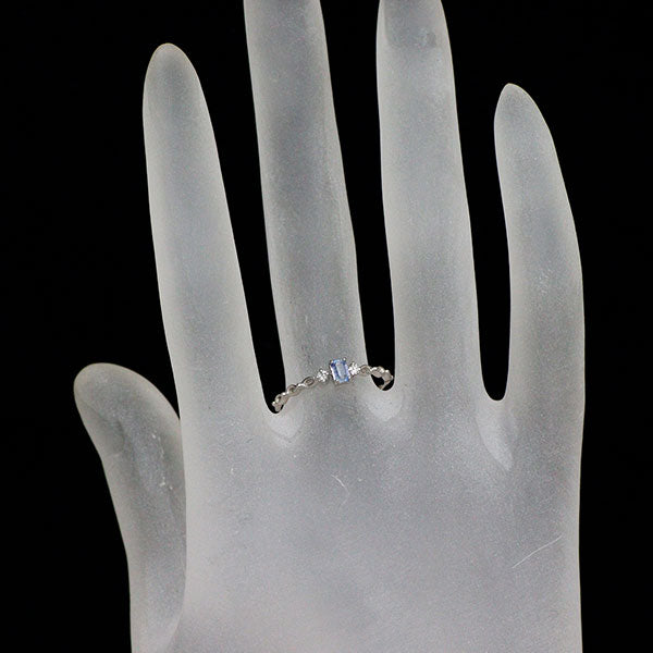 新品 希少 Pt950 ナミビア産エレメージェバイト ダイヤモンド リング 0.156ct D0.04ct【エスコレ】