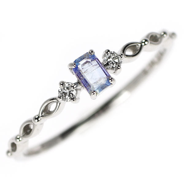 新品 希少 Pt950 ナミビア産エレメージェバイト ダイヤモンド リング 0.156ct D0.04ct【エスコレ】