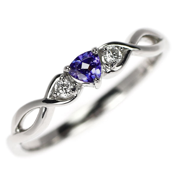 新品 Pt950 アメリカ サンベニト産ベニトアイト ダイヤモンド リング