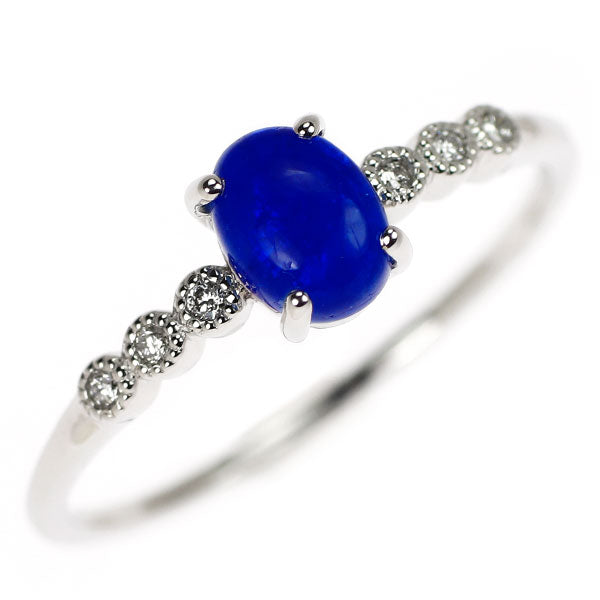 新品 希少 Pt950 カボション アウイナイト ダイヤモンド リング 0.56ct D0.03ct【エスコレ】