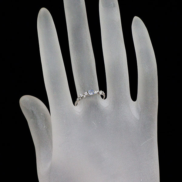 新品 Pt950 ナミビア産エレメージェバイト ダイヤモンド リング 0.133ct D0.15ct 希少石 レアストーン【エスコレ】