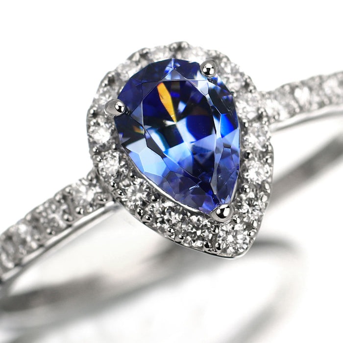 新品 Pt950 アメリカ サンベニト産ベニトアイト ダイヤモンド リング