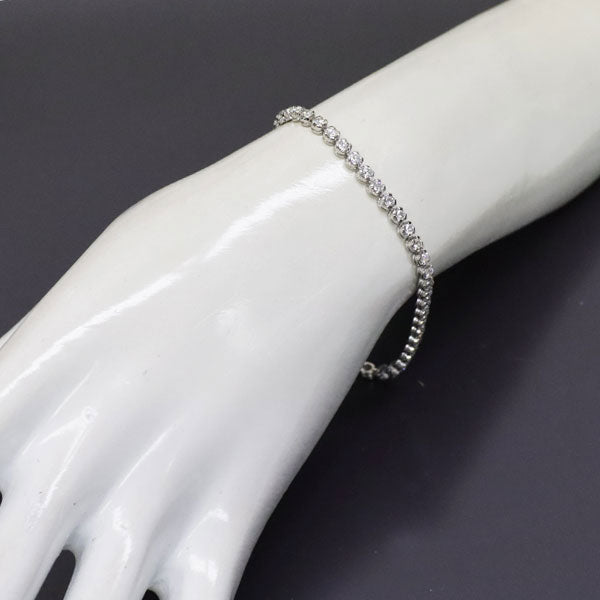 K14WG/ Pt900 ダイヤモンド ブレスレット 2.13ct テニス