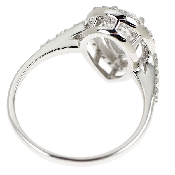 希少 Pt950 ファンシーホワイト ダイヤモンド ローズカットダイヤモンド リング 0.964ct FW I2 D0.19ct