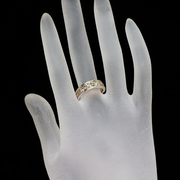カシケイ K18WG/PG ダイヤモンド リング 0.50ct メランジェ