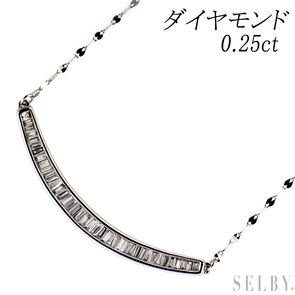 K18WG ダイヤモンド ペンダントネックレス 0.25ct