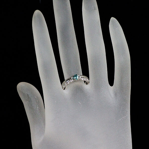 希少 Pt900 アレキサンドライト ダイヤモンド リング 0.25ct D0.15ct
